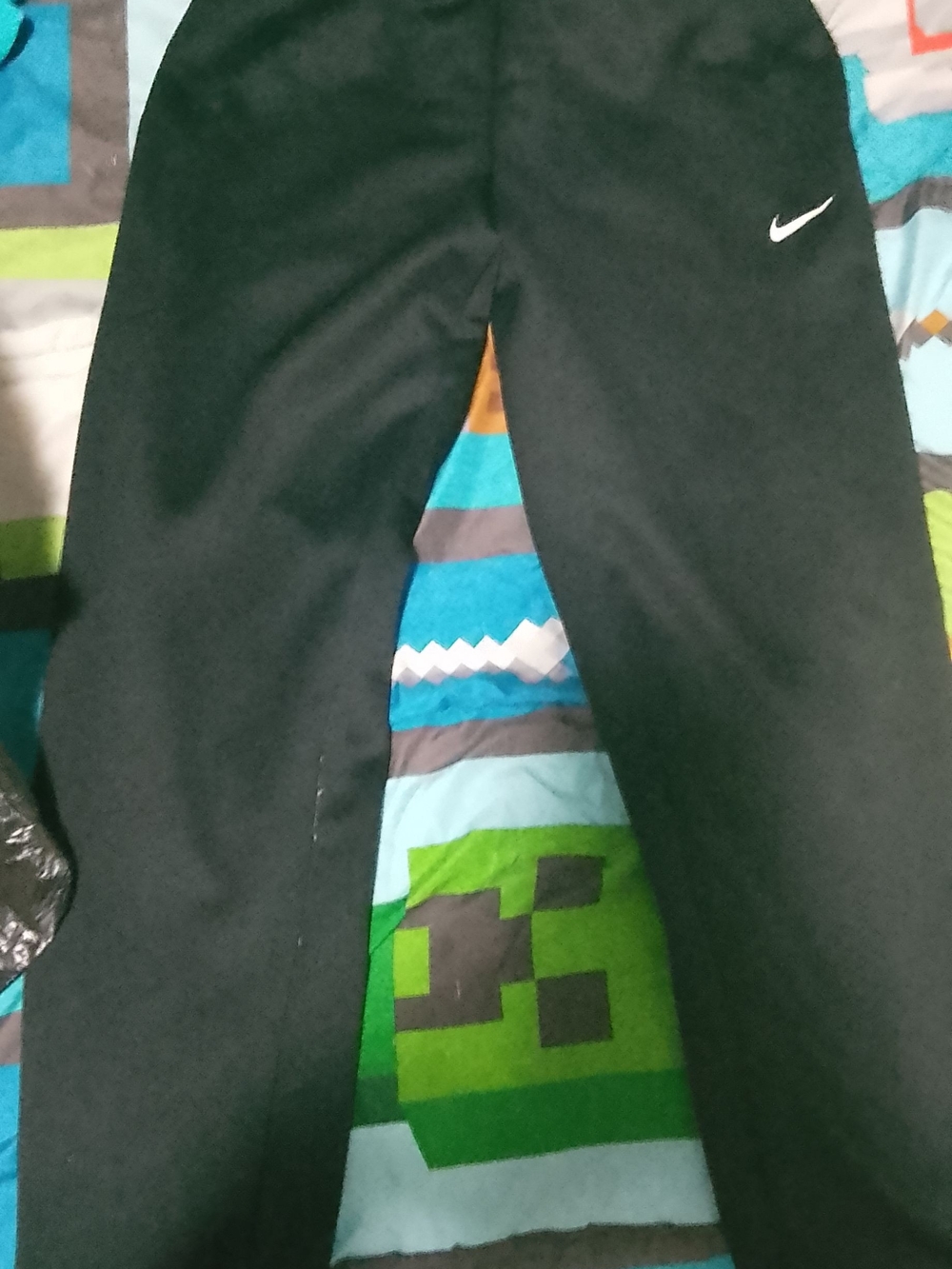 Nike Black Kids Joggers with White Swoosh
